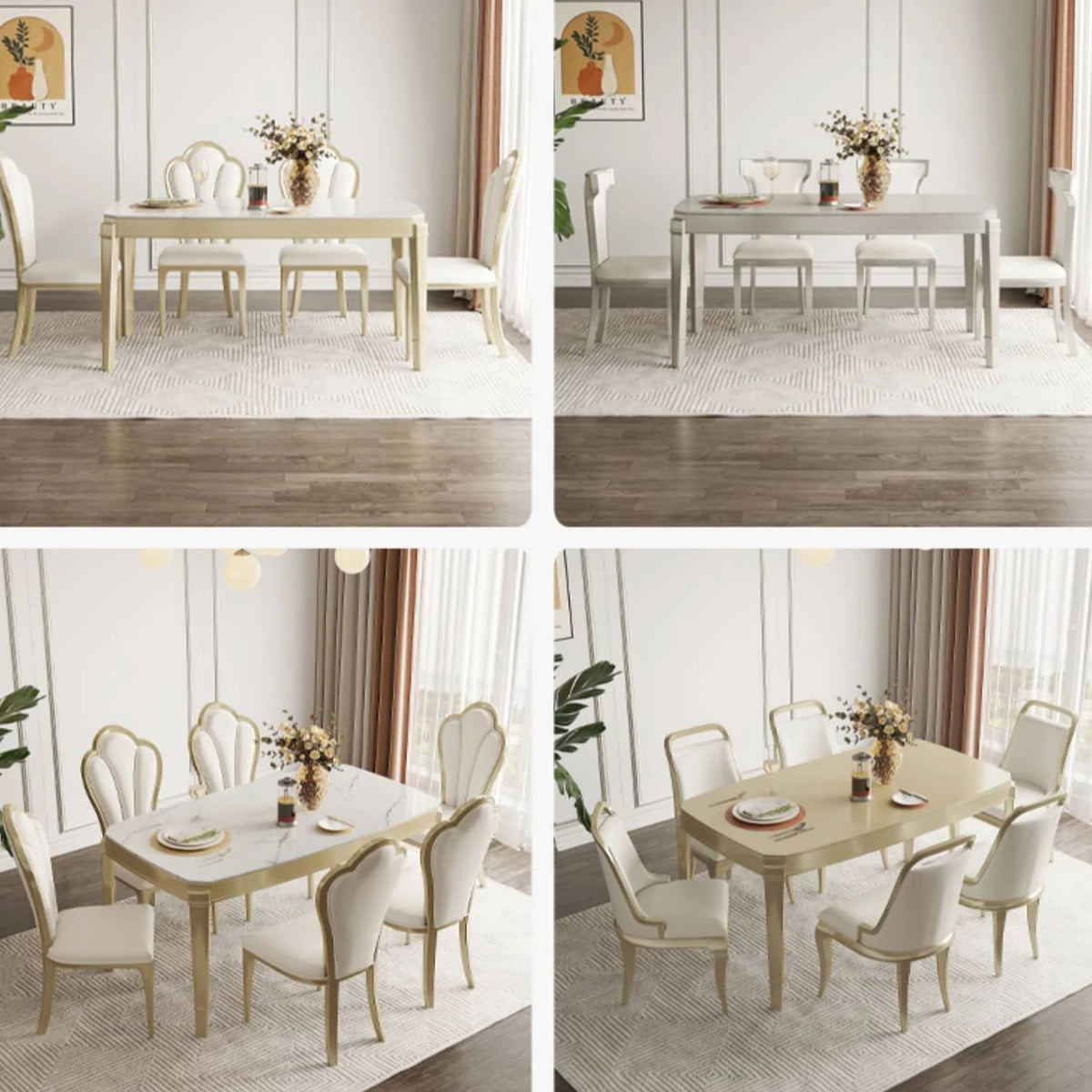 Stylish Ceramic Sintered Stone Dining Table - Modern Elegance for Your Home hgl-4335