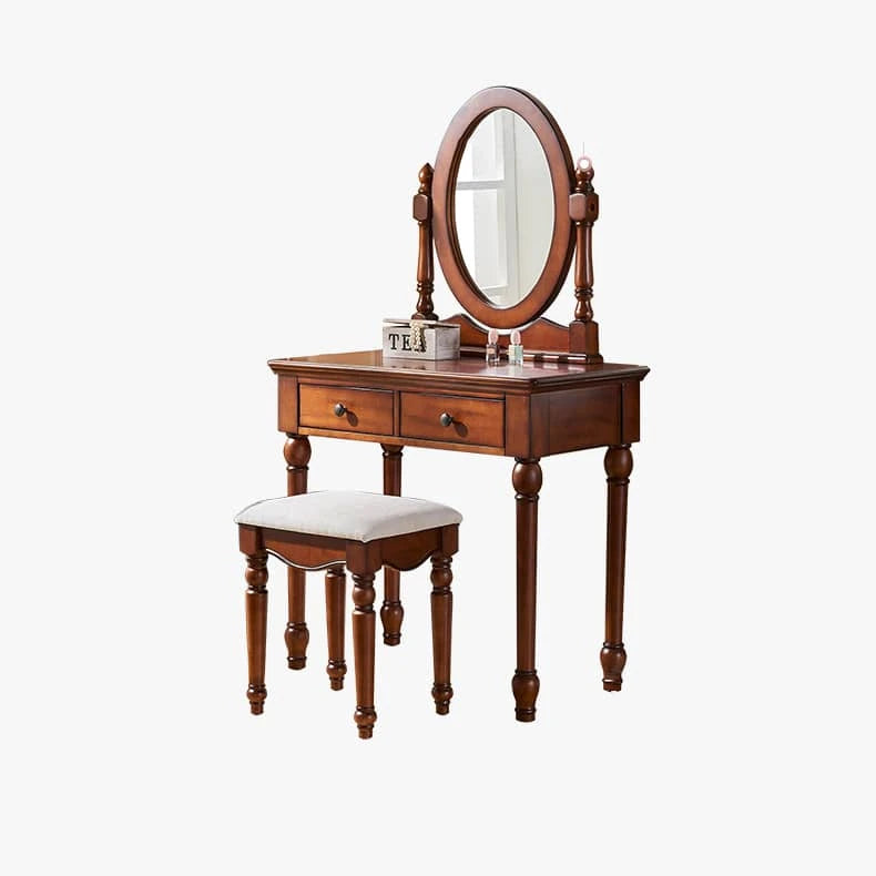 Elegant Solid Wood Makeup Table with Glass Top - Perfect for Your Bedroom Decor hgl-4337