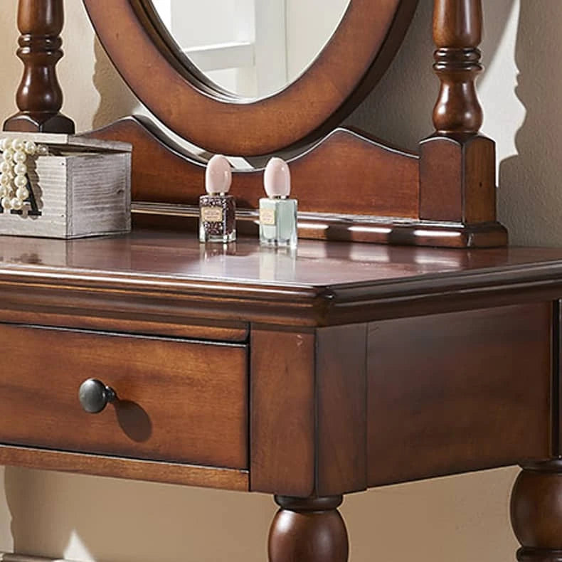 Elegant Solid Wood Makeup Table with Glass Top - Perfect for Your Bedroom Decor hgl-4337