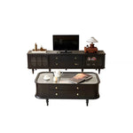 Stylish Beech Wood & Glass Tea Table with Storage - Elegant Living Room Centerpiece hgl-4339