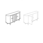 Vintage Elegance: Beech Wood and Glass Cabinet with Intricate Design hgl-4341