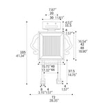 Stylish Ash Wood Glass Cabinet: Unique Robot Design for Modern Interiors hgl-4342