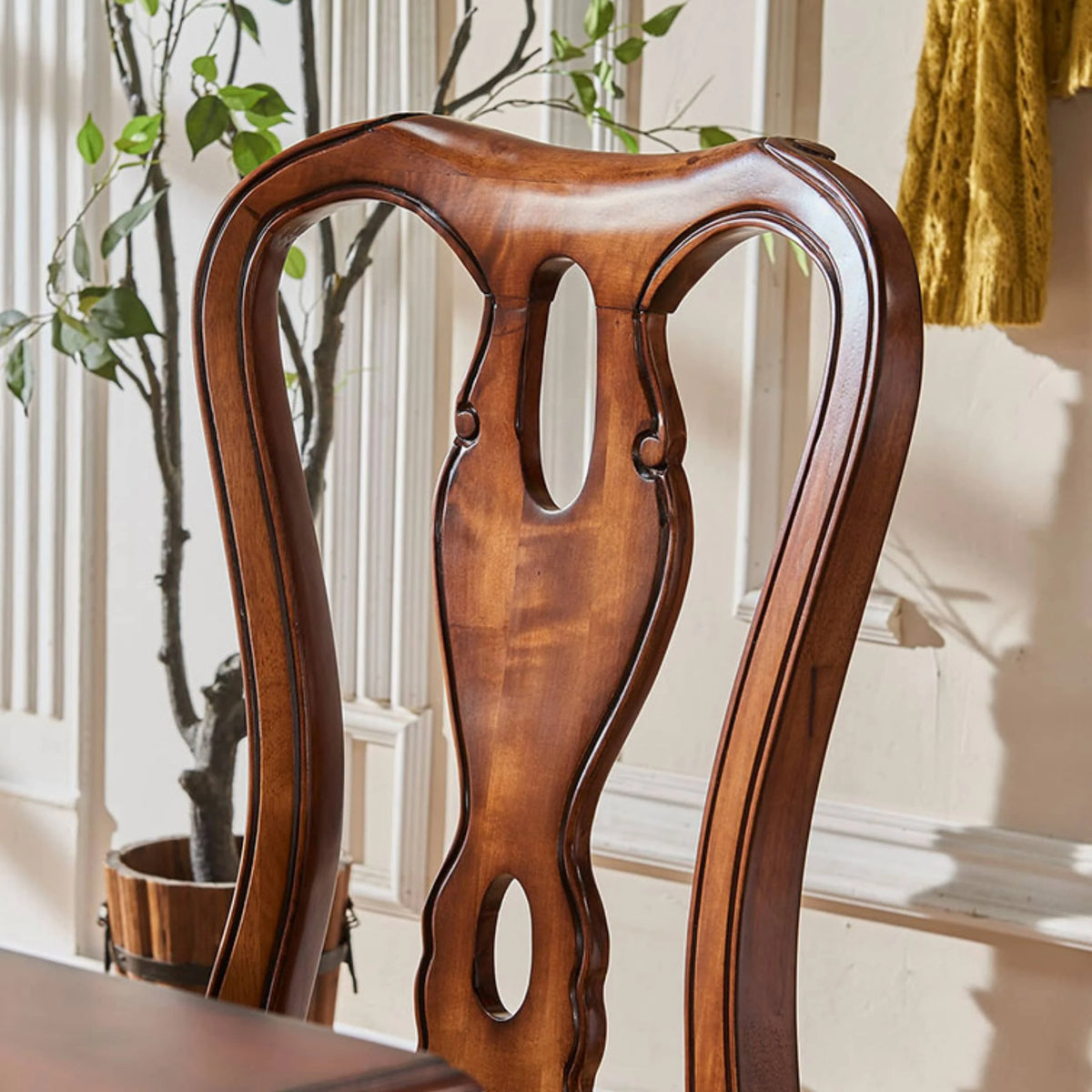 Elevate Your Dining Room with Luxurious Solid Wood & Cowhide Leather Chairs hgl-4347