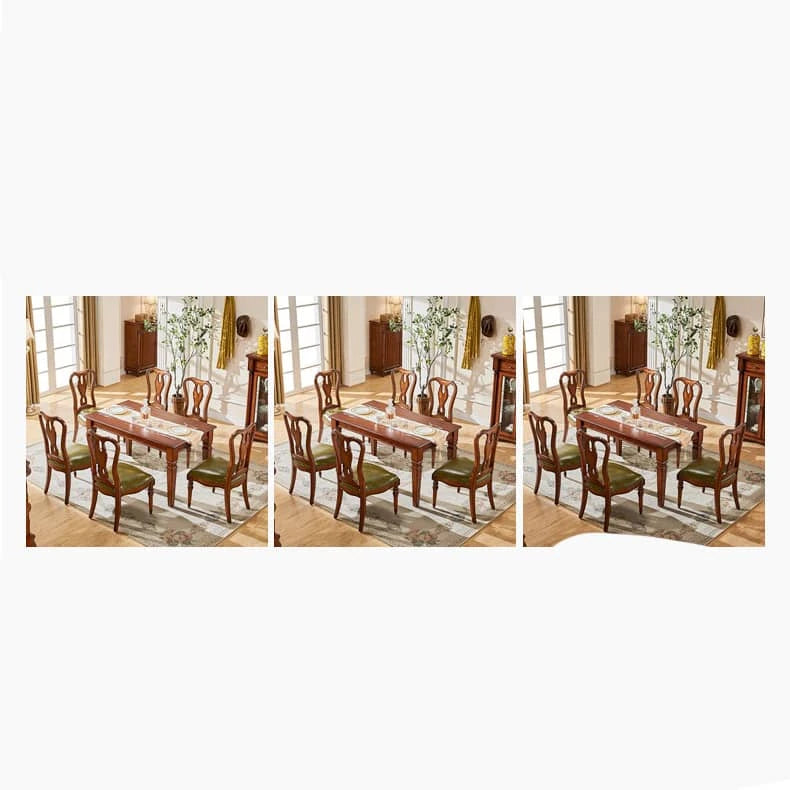 Elevate Your Dining Room with Luxurious Solid Wood & Cowhide Leather Chairs hgl-4347