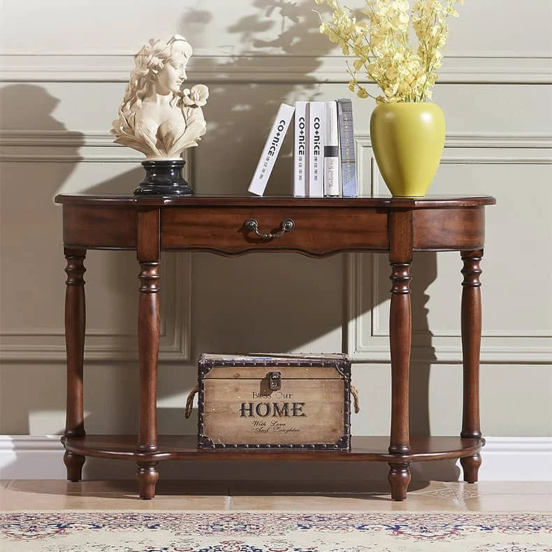 Elegant Solid Wood Console Table with Storage Drawer for Home Décor hgl-4356