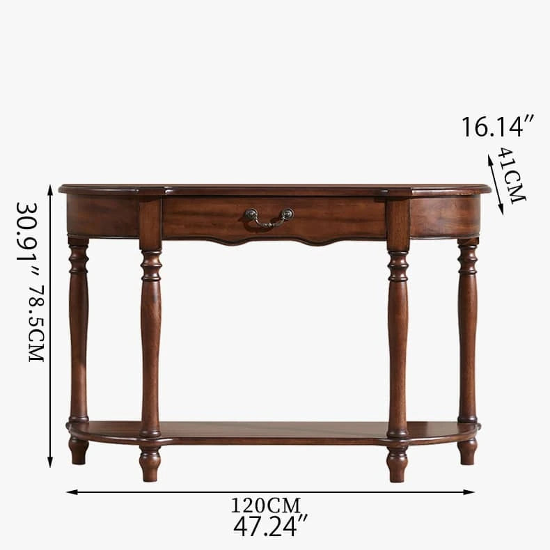 Elegant Solid Wood Console Table with Storage Drawer for Home Décor hgl-4356