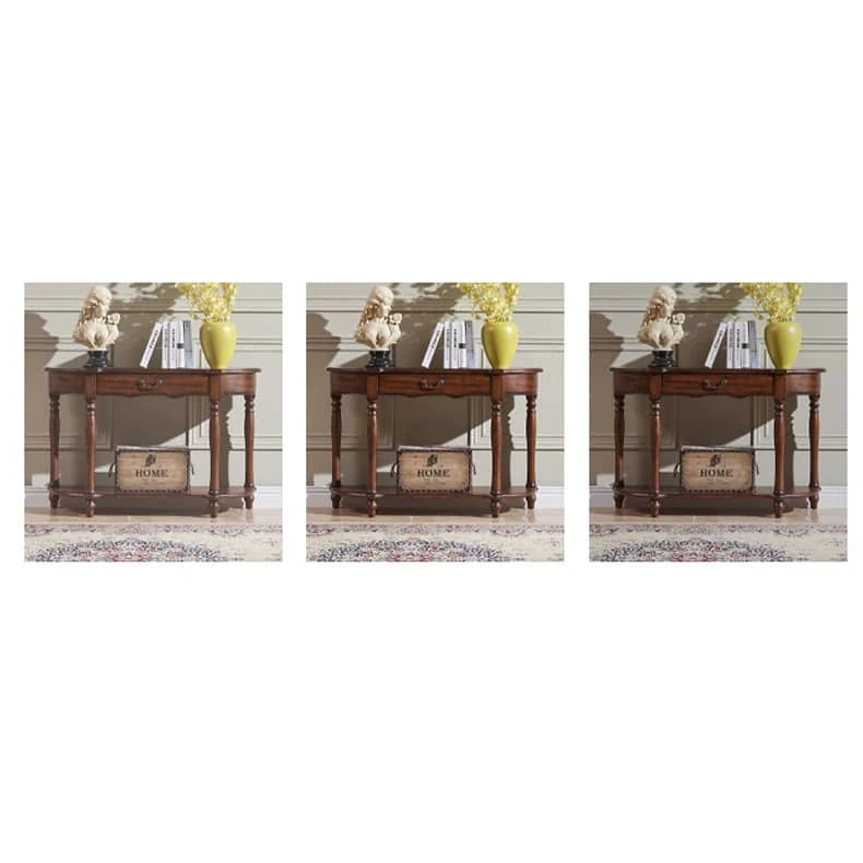 Elegant Solid Wood Console Table with Storage Drawer for Home Décor hgl-4356