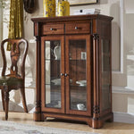 Elegant Solid Wood Glass Display Cabinet for Timeless Home Decor hgl-4357