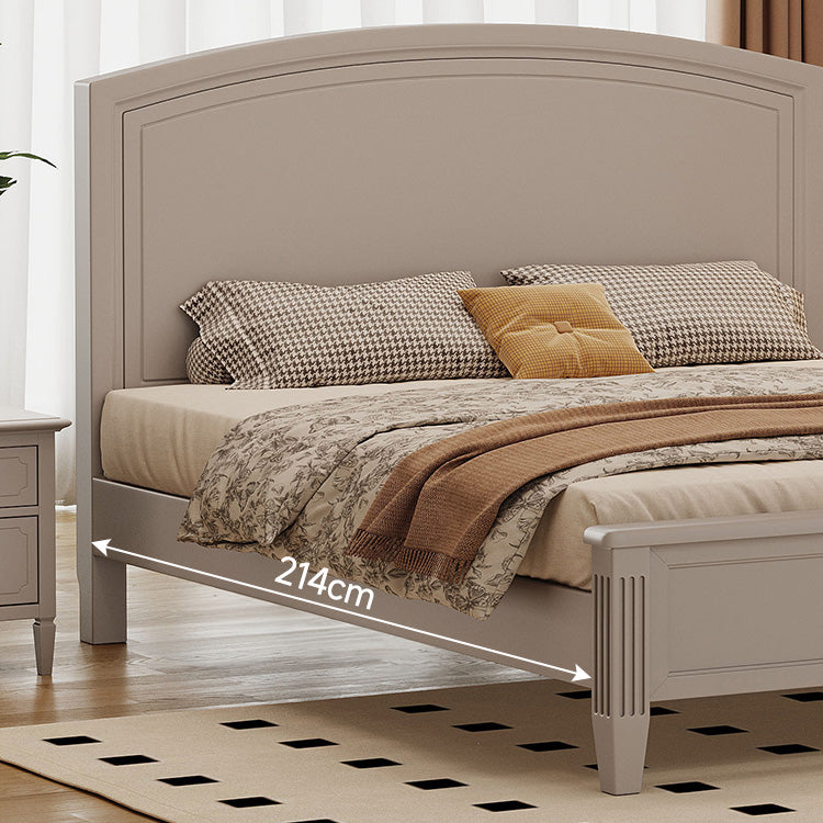 Stylish and Durable Gray Bed Frame Made from High-Quality Rubber Wood and Solid Pine hglna-1446
