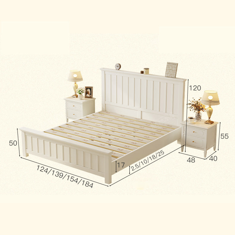 Stylish Beige Bed Frame | Durable Rubber Wood & Solid Wood Construction hglna-1448