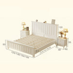 Stylish Beige Bed Frame | Durable Rubber Wood & Solid Wood Construction hglna-1448