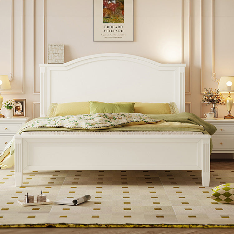 Elegantly Crafted Beige Rubber Wood Bed for Stylish Comfort hglna-1449
