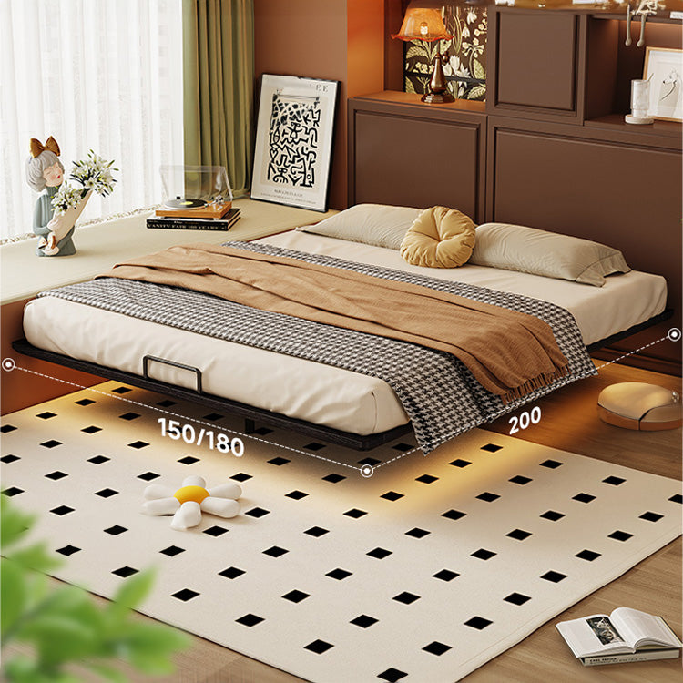 Stylish Black Bed Frame - Durable Rubber Wood & Pine Wood Construction hglna-1450