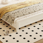 Beige Rubber Wood Bed Frame - Solid Wood Construction for Durability and Style hglna-1451