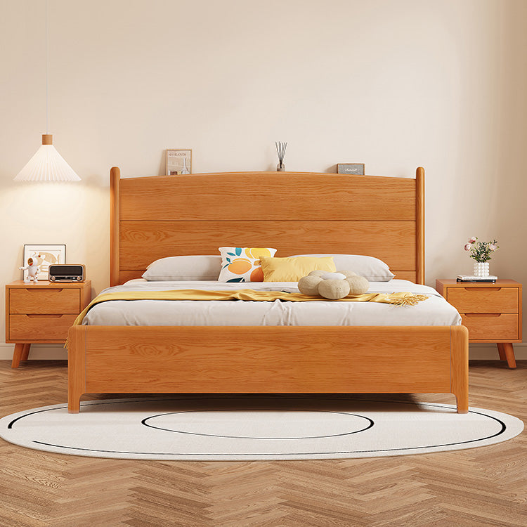 Premium Solid Pine and Ash Wood Bed Frame - Modern Natural Finish hglna-1455