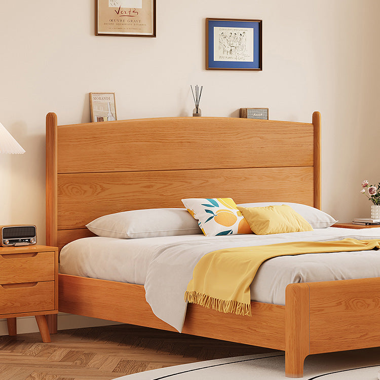 Premium Solid Pine and Ash Wood Bed Frame - Modern Natural Finish hglna-1455