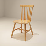 Natural Light Brown Rubber Wood Chair with Cotton-Linen Upholstery hglna-1461