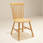 Natural Light Brown Rubber Wood Chair with Cotton-Linen Upholstery hglna-1461