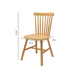 Natural Light Brown Rubber Wood Chair with Cotton-Linen Upholstery hglna-1461