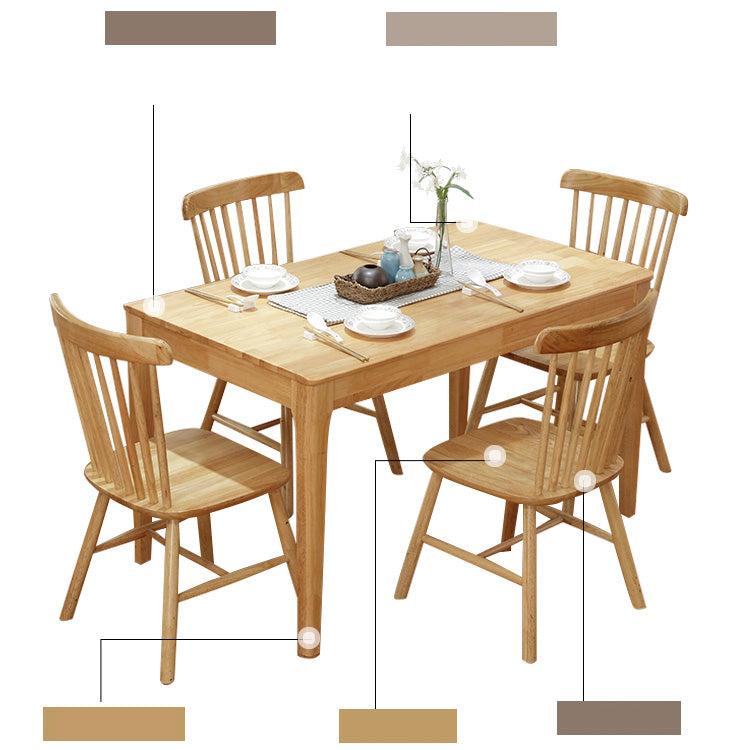 Stylish Natural Brown Rubber Wood Table - Perfect for Modern Interiors hglna-1464