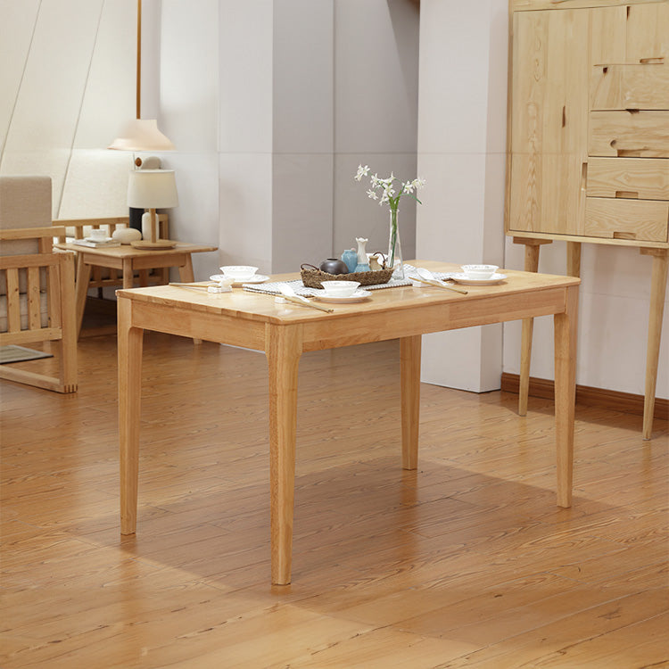 Stylish Natural Brown Rubber Wood Table - Perfect for Modern Interiors hglna-1464