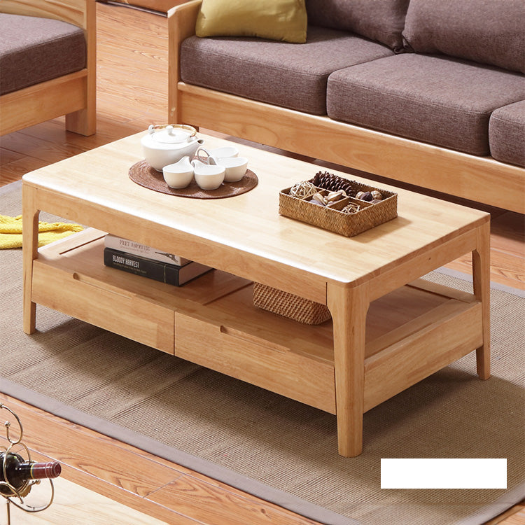 Elegant Tea Table in Premium Natural Rubber Wood and Pine Wood hglna-1466