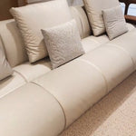 Italian Luxury Curved Leather Sofa, Solid Wood Frame Living Room Lounge Couch hhzp-0226-65
