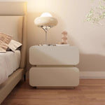 Stylish Faux Leather Nightstand with Modern Design - Perfect for Bedroom Decor and Storage hjd-3143