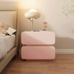 Stylish Faux Leather Nightstand with Modern Design - Perfect for Bedroom Decor and Storage hjd-3143