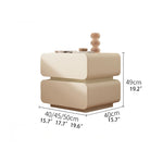 Stylish Faux Leather Nightstand with Modern Design - Perfect for Bedroom Decor and Storage hjd-3143