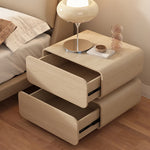 Stylish Faux Leather Nightstand with Modern Design - Perfect for Bedroom Decor and Storage hjd-3143