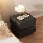 Stylish Faux Leather Nightstand with Modern Design - Perfect for Bedroom Decor and Storage hjd-3143