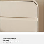 Stylish Solid Wood Nightstand with Faux Leather Finish – Modern Bedroom Storage Solution hjd-3144