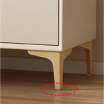 Stylish Solid Wood Nightstand with Faux Leather Finish – Modern Bedroom Storage Solution hjd-3144