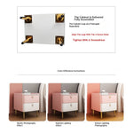 Stylish Pink and Cream Nightstand with Sintered Stone Top and Faux Leather Accents - Modern Bedroom Storage Solution hjd-3145