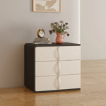 Stylish Solid Wood Nightstand with Faux Leather Finish – Modern 3-Drawer Bedroom Storage Solution hjd-3147