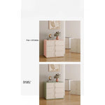 Stylish Solid Wood Nightstand with Faux Leather Finish – Modern 3-Drawer Bedroom Storage Solution hjd-3147