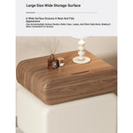 Stylish Faux Leather Nightstand with Wood Finish - Modern Bedroom Storage Solution hjd-3148