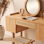 Handcrafted Natural Ash Wood Stool - Modern and Durable Seating Solution hjhms-1040