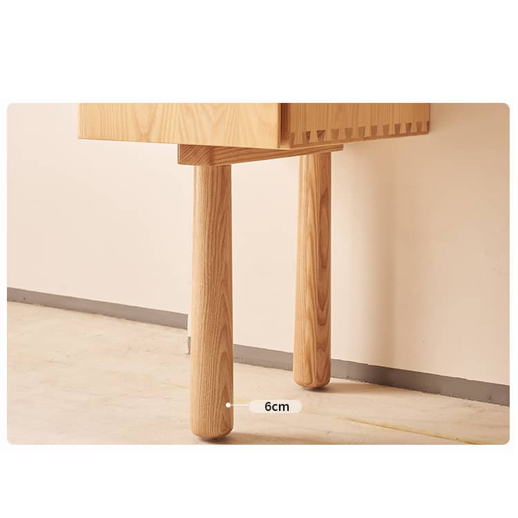 Handcrafted Natural Ash Wood Stool - Modern and Durable Seating Solution hjhms-1040