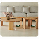 Elegant Natural Ash Wood Tea Table - Perfect for Modern Living Spaces hjhms-1043