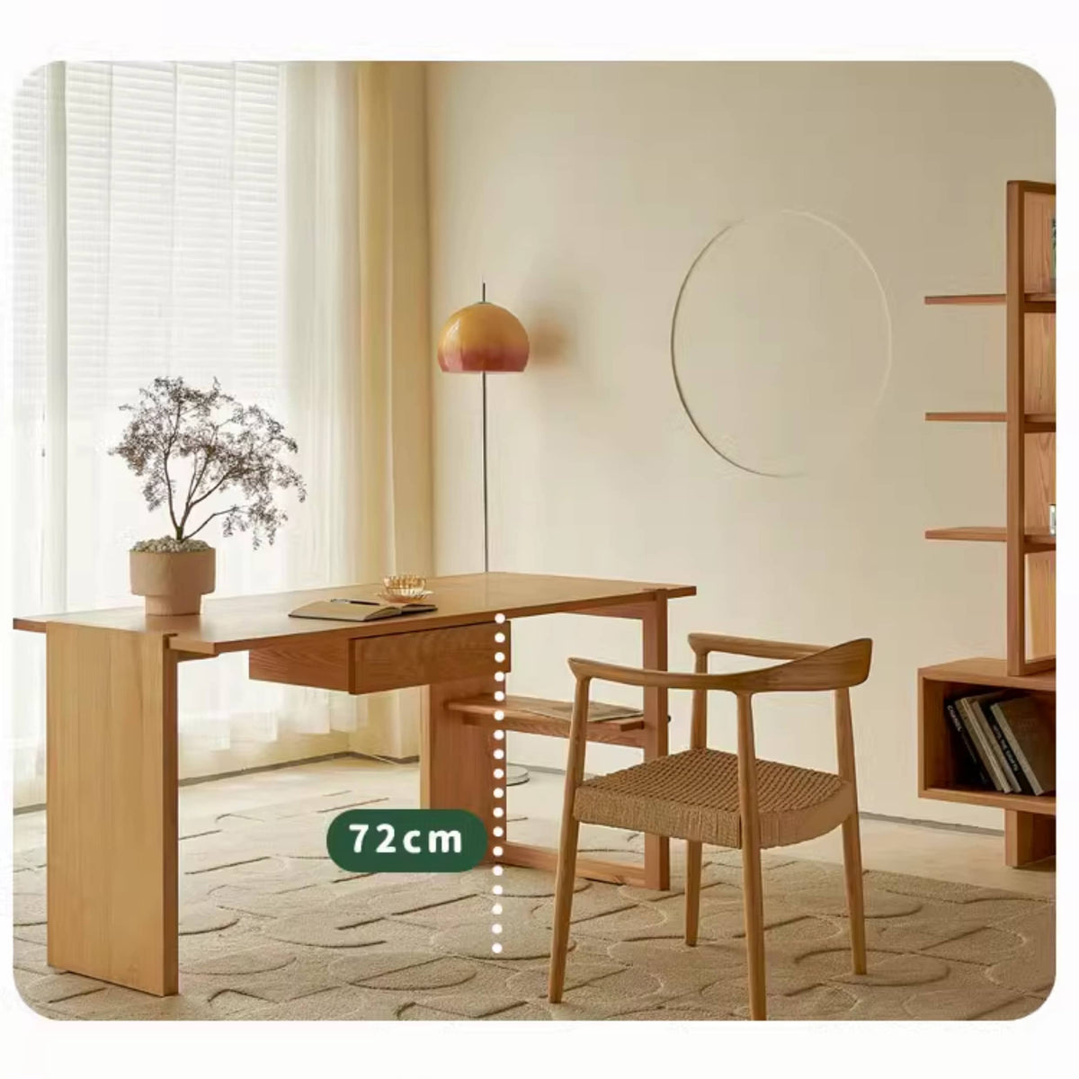 Elegant Natural Ash Wood Table - Perfect for Modern Interiors hjhms-1051