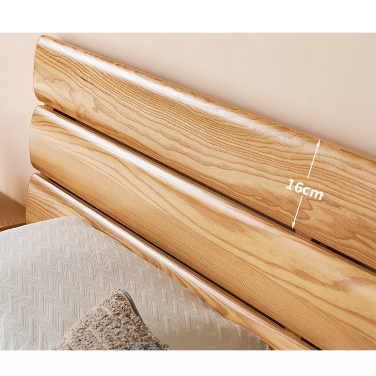 Premium Brown Ash Wood Bed Frame – Modern Natural Wood Design for Stylish Bedrooms hjhms-1563