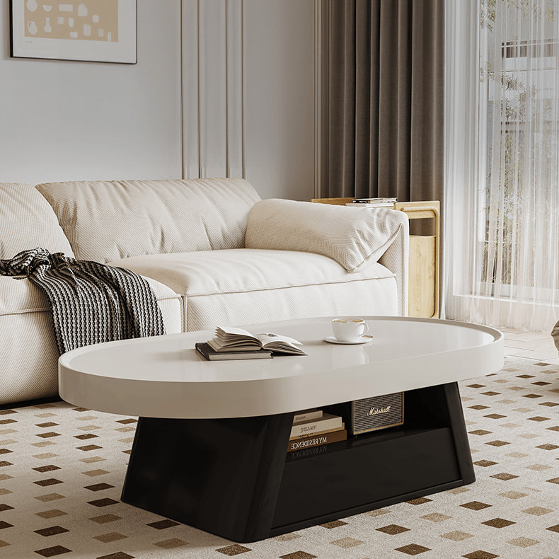 Elegant Beige and Black Tea Table - Modern Design for Any Living Space hjl-1191