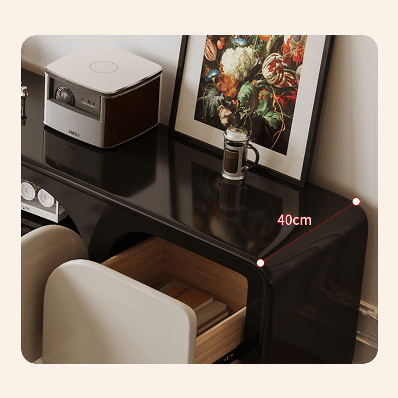 Elegant Beige and Black Tea Table - Modern Design for Any Living Space hjl-1191