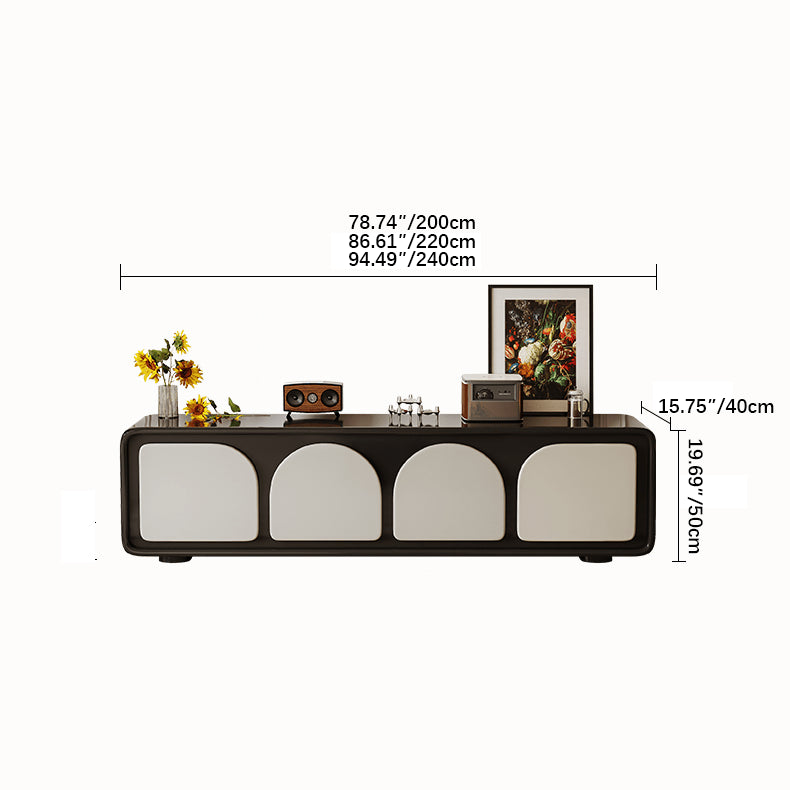 Elegant Beige and Black Tea Table - Modern Design for Any Living Space hjl-1191