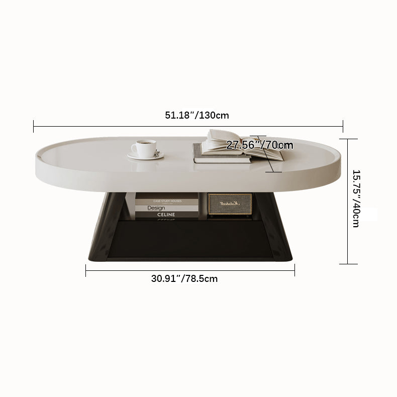 Elegant Beige and Black Tea Table - Modern Design for Any Living Space hjl-1191