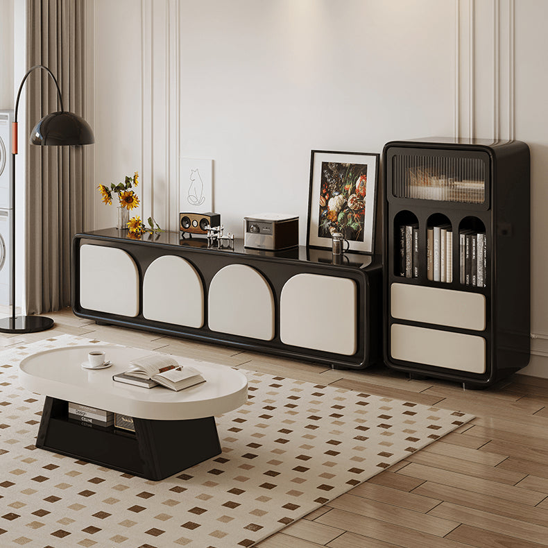 Stylish Beige and Black TV Cabinet for Modern Living Rooms hjl-1192