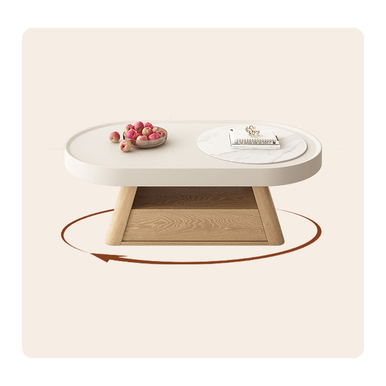 Elegant White Natural Sintered Stone Tea Table - Modern Design for Stylish Living Spaces hjl-1193