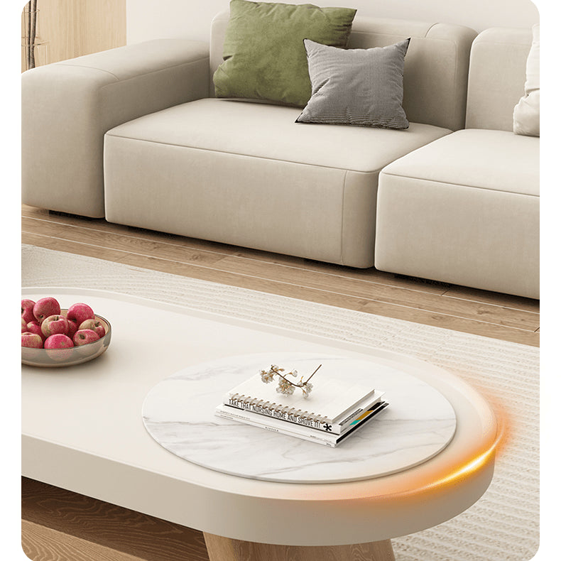 Sleek White Natural TV Cabinet for Modern Living Rooms hjl-1194